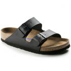 Birkenstock Arizona Soft Footbed Birko-Flor Unisex Regular Width Sandals in Black