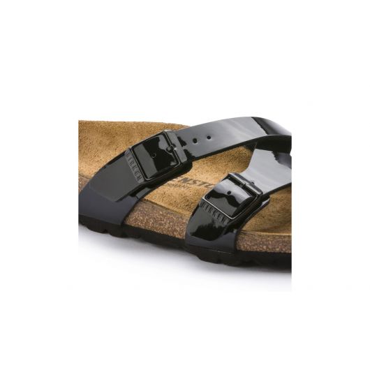 Birkenstock Yao Birko-Flor Patent Sandals in Black