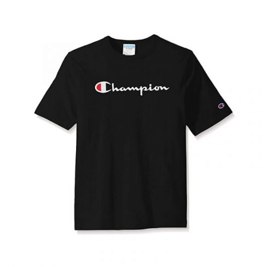 Champion SS23 Heritage Short Sleeve T Shirt with Chest Logo in Black GT19HS22