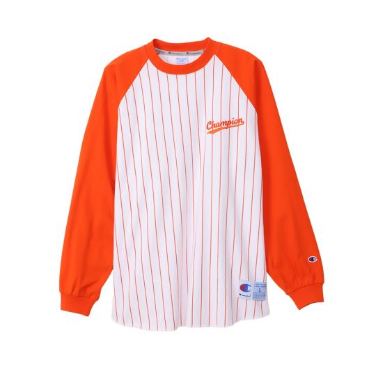 Orange champion long sleeve shirt deals