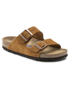 Birkenstock Arizona Soft Footbed Suede Leather Unisex Regular Width Sandals in Mink