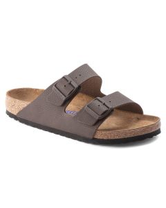 Birkenstock Arizona Soft Footbed Birko-Flor Men's Regular Width Sandals in Chocolate