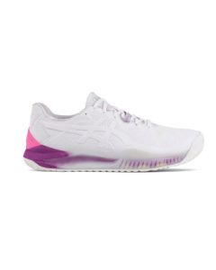 ASICS Gel-Resolution 8 in WHITE/ORCHID (WIDE)