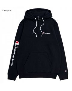 Champion Unisex Hooded Half Zip Sweatshirt in Black (219211)