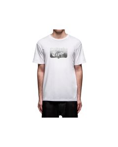 ONITSUKA TIGER Unisex Logo Tee in Real White/Silver