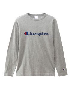 Champion Men's Long Sleeve T-Shirt in Oxford Gray (C3-Q401)