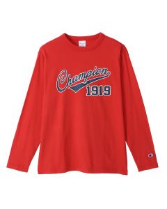 Champion Men's Long Sleeve T-Shirt in in Red (C3-W405)-S