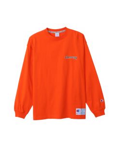 Champion Men's Long Sleeve T-Shirt in Orange (C3-Y409)