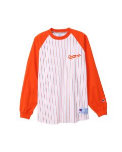 Champion Men's Raglan Long Sleeve T-Shirt in Orange (C3-Y410)