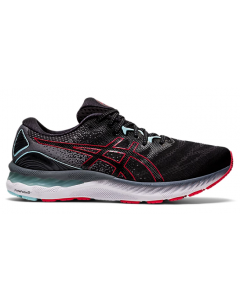 ASICS GEL-NIMBUS 23 Men's Running Shoe in BLACK/ELECTRIC RED