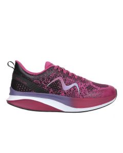 MBT HURACAN-3000 Women's Lace Up Running Shoe in Black/ Orchid Flower