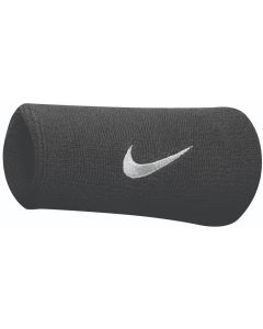 NIKE Swoosh Doublewide Wristbands in Black/White