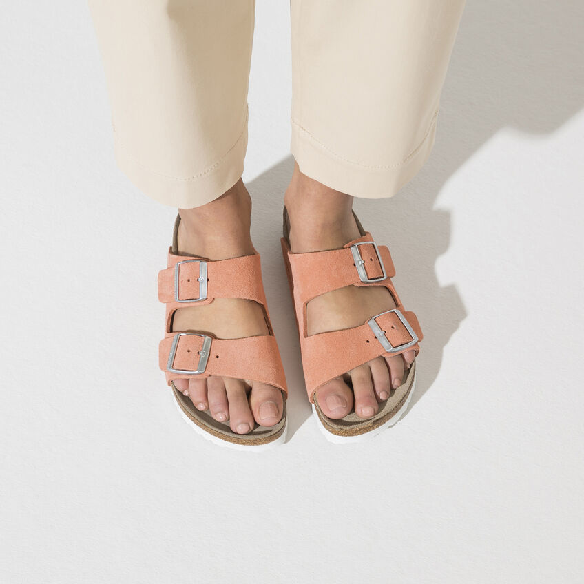 Birkenstock Arizona Soft Footbed VL Sandals in Coral Peach ...