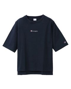 CHAMPION Script Logo Drop Shoulder T-shirt in Navy